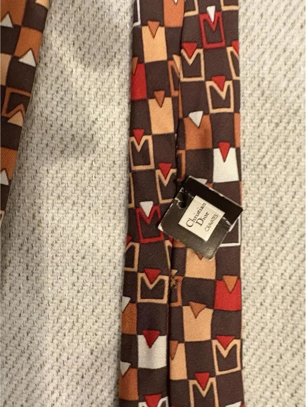 VTG Christian Dior Tie 100% Silk Gorgeous 55” x 4” France